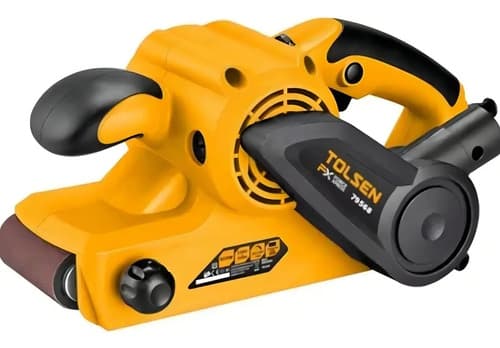 Lijadora De Banda Electrica 810w 533x76mm Tolsen Naranja Con Negro 50 Hz