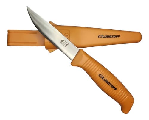 Cuchillo Flotante Lusqtoff Hoja 10cm Pesca Funda Pvc Rígida Color Naranja