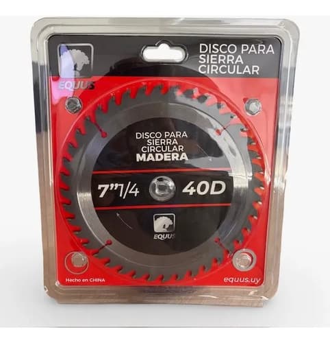 Disco Para Sierra Circular 7 1/4 - 40d Equus Plateado