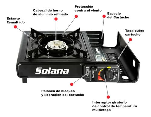 Anafe Portátil 1 Hornalla Cocina Camping Gas Butano
