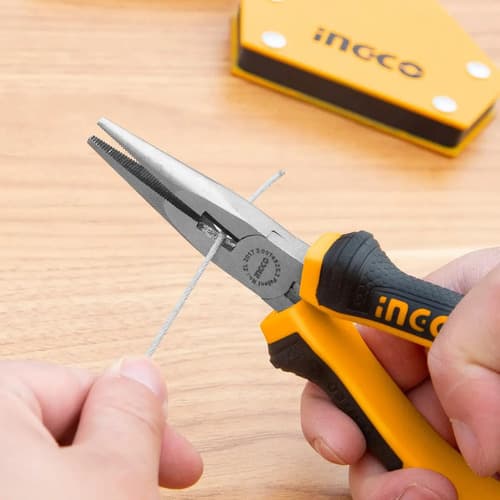 Pinza Punta Media Caña Larga 8 Ingco Hlnp08208