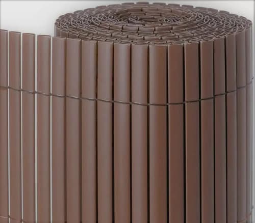 Cerca De Pvc Marrón 1,2 X 3 Mts - Cañizo Caña Esteras Cerco Marrón