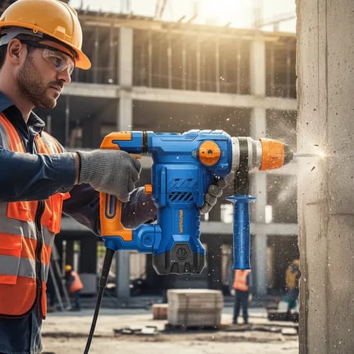 Rotomartillo 1500w 5.5j Wadfow Color Azul Frecuencia 50