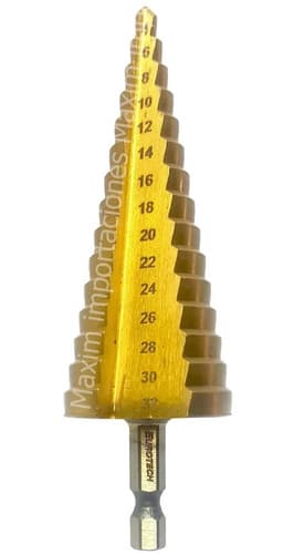 Mecha Broca Conica Escalonada - 4 A 32 Mm. - Euro
