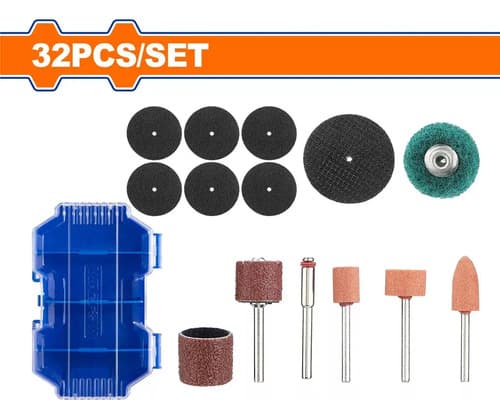 Set X 32 Pcs Accesorio Mini Torno 1/8 Wadfow Wrr5032