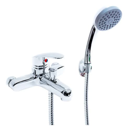 Mezcladora De Baño Italomix Lh-825 Monocomando De Pared Plateada Plateado Brillante