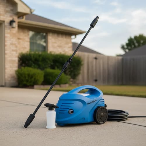 Hidrolavadora Eléctrica Hyundai Hyew65-1600 Azul De 1600w Azul 50 Hz/60 Hz