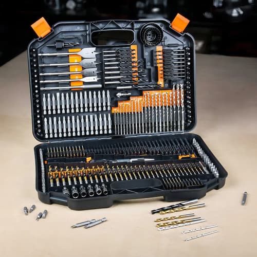 Set De Brocas Y Destornilladores Enertwist Con 246 Piezas Para Madera, Metal Y Mampostería