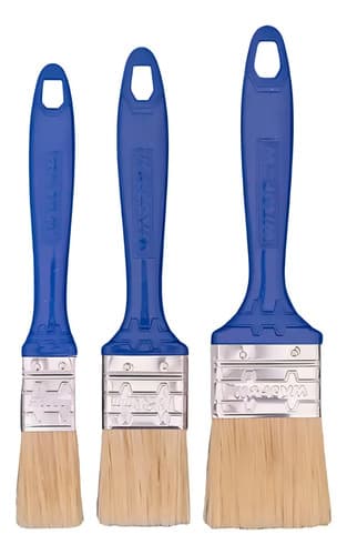 Set De Pinceles Wadfow Para Látex Y Barniz, Con Cerdas Naturales Planas Azules Azul