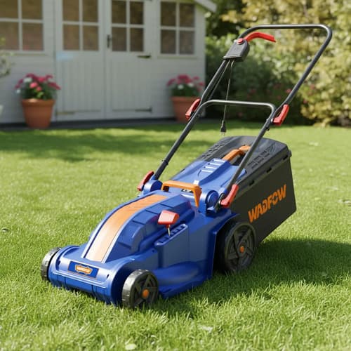 Cortadora De Cesped Electrica 1600w Wadfow Wen3805 Azul