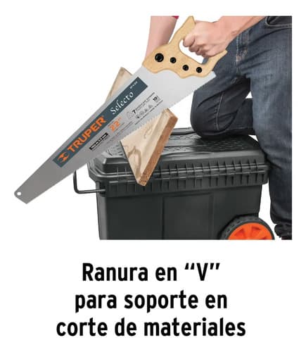 Caja Para Herramientas C/ Ruedas 23' + Caja De 16', Truper Negro Y Naranja Negro/naranja