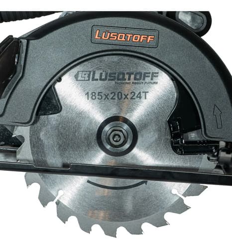 Sierra Circular Inalámbrica Brushless Profesional Black Series 20v 185mm Lusqtoff Frecuencia 50hz Csl4500-9b Negro