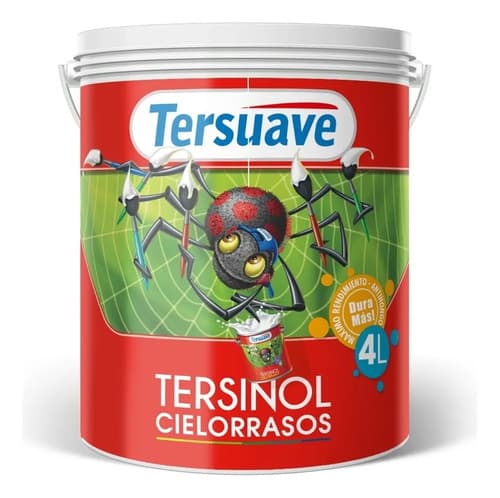 Pintura Tersuave Latex Tersinol Cielorrasos 4 Lts - Mix Blanco Mate