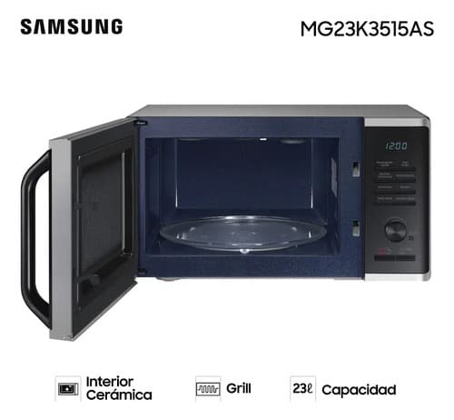 Microondas Samsung Con Grill 800w 23l 6 Niv. Eco Mode