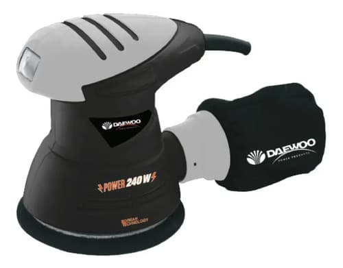 Lijadora Roto Orbital Daewoo 240w 125mm Daos230 + Lijas Color Negro/gris Frecuencia 50 Hz 60 Hz