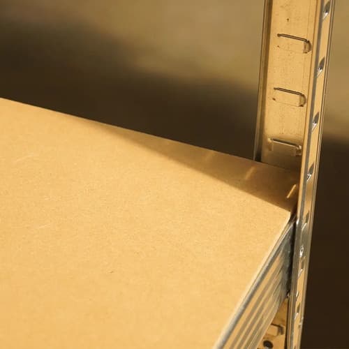 Estantería Metálica Estantes En Mdf - Para 120kg 180x90x40cm Color Metal Y Madera