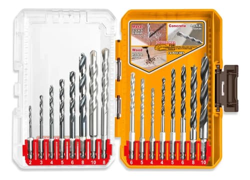 Set 16pcs Mechas Metal Mamposteria Madera Ingco Akdl11608