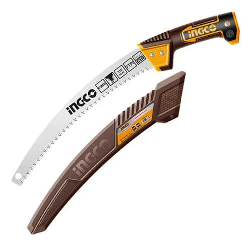 Serrucho De Poda Curvo Industrial 330 Mm / 13 Ingco Hps3308 Negro/naranja