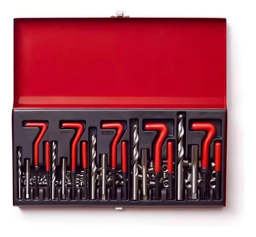 Kit Reparador Roscas Insertos Machos Mechas Bremen® 6655 Rojo