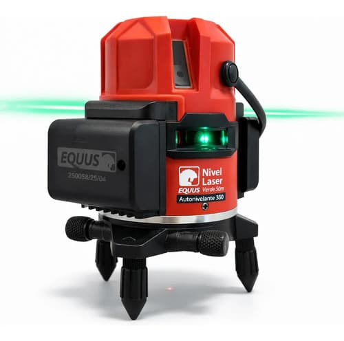 Nivel Láser Autonivelante Equus 5 Líneas Verde Con Trípode Y 50 M