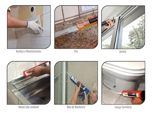Silicona Híbrida Unipega 280 Ml, Sellador Pintable Para Construcción