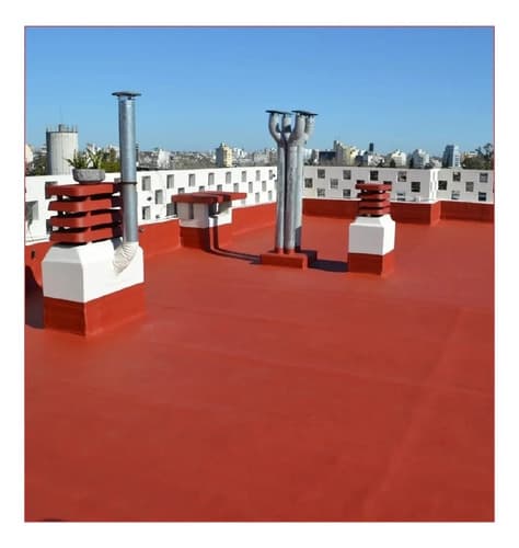 Pintura Membrana Techos Tersitech 20 Kg Ambito Color Rojo Semimate