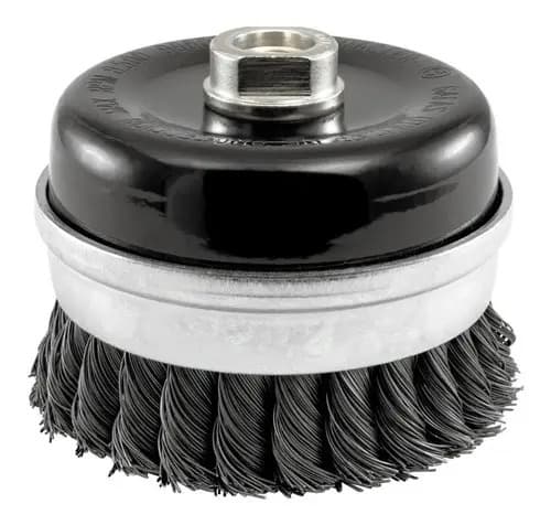 Cepillo Copa De Alambre Trenzado 120 Mm Crossmaster Negro