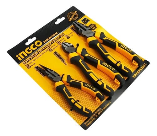 Juego 3 Pinzas Universal Alicate Diagonal Pinza Ingco