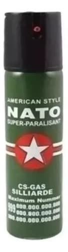 Gas Pimienta 60 Ml Aerosol Paralizante Lacrimogeno Defensa Marca Nato 1 Unidad Verde Musgo