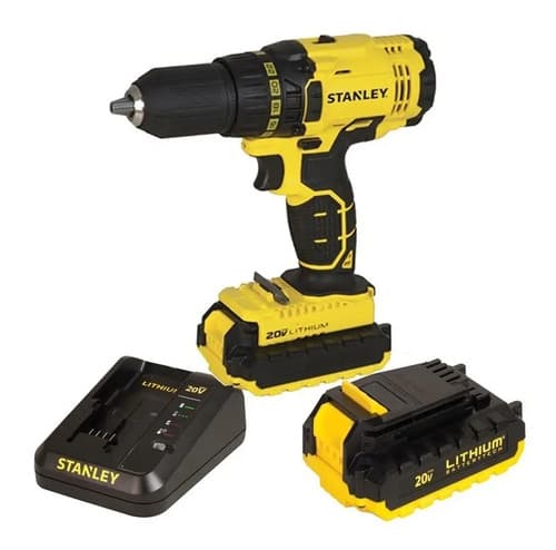 Taladro Atornillador Inalámbrico De 13mm Stanley Scd20c2 + Accesorios Con Caja De Cartón 50hz Amarillo 50 Hz