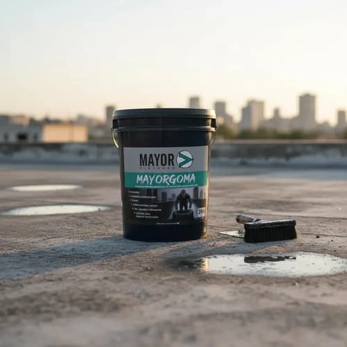 Membrana Líquida Impermeabilizante Mayor Mayorgoma 20k Blanca Techos Exterior Blanco Mate