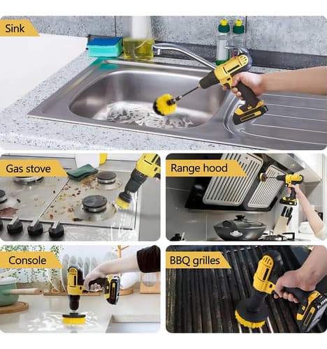 Cepillos Para Taladro Atornilladora Higiene Calidad Atrix ® Amarillo