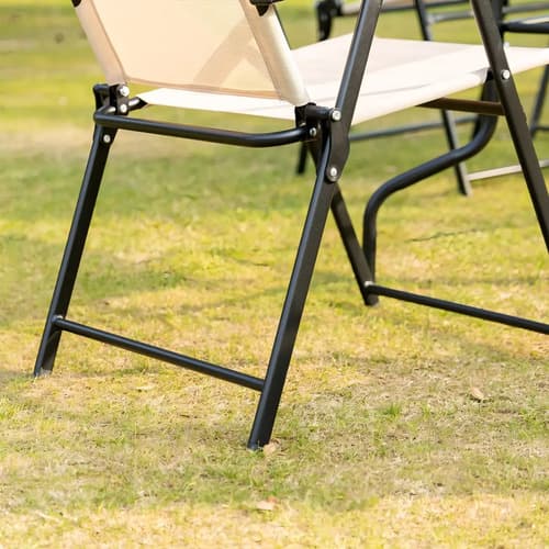 Silla Plegable De Jardin Beige Crema - Alaska