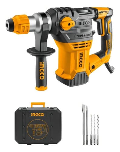 Rotomartillo Electroneumático  Ingco Industrial Rh150028 Amarillo Frecuencia De 60hz Con 1500w De Potencia 110v-120v Amarillo 60 Hz