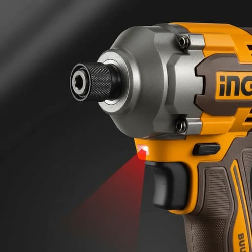 Set Atornillador Impacto 20v + Atornillador 20v, 10mm Ingco Naranja Claro
