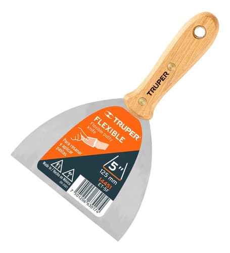 Espatula Flexible Mango De Madera 5 Pulgadas Truper 14451