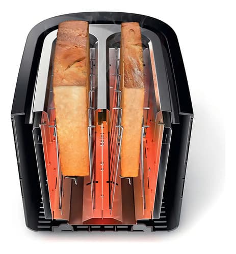 Tostadora Philips Hd2637/90 Viva Collection Color Inoxidable Y Negro