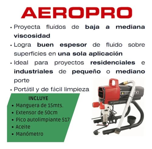 Equipo Para Pintar Airless Electrico Aeropro 450 1.2hp