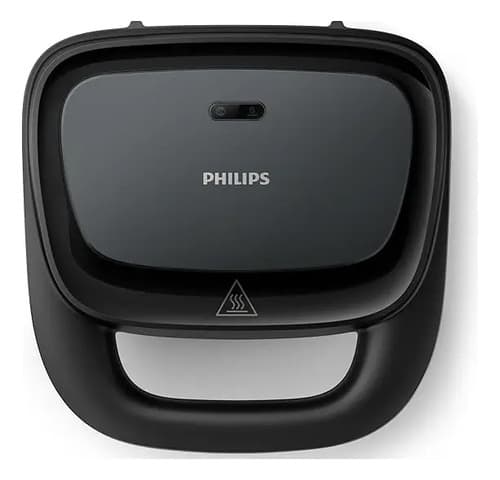 Sandwich Maker Philips Hd2330 Sandwichera 750w Grill Color N Negro