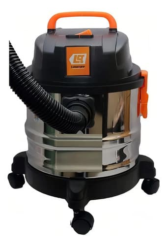 Aspiradora Ind 1 Motor Polvo Líquido 15 Litros Lusqtoff Color Acero Inoxidable/negro