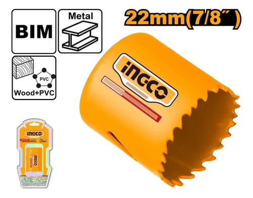 Mecha Copa Bimetalica Hss 22mm Para Metal/madera Ingco