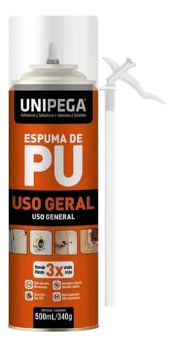 Espuma Expansiva Unipega De 500 Ml Con Aplicador Para Cemento, Madera Y Metal