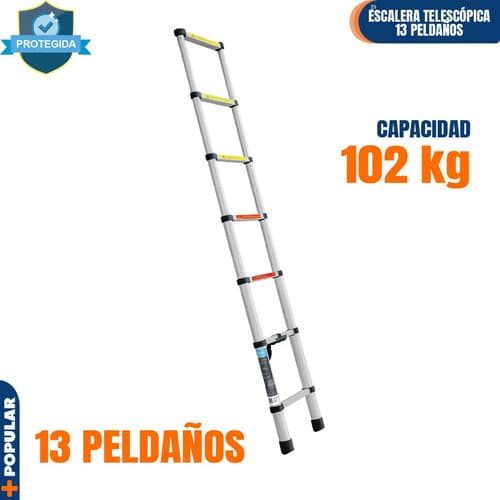 Escalera Telescópica 13 Peldaños Tipo Ii Truper 101904