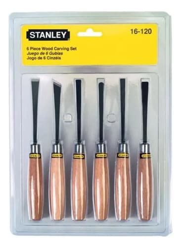 Juego 6 Gubias 6.1/2 Stanley Tallado Madera