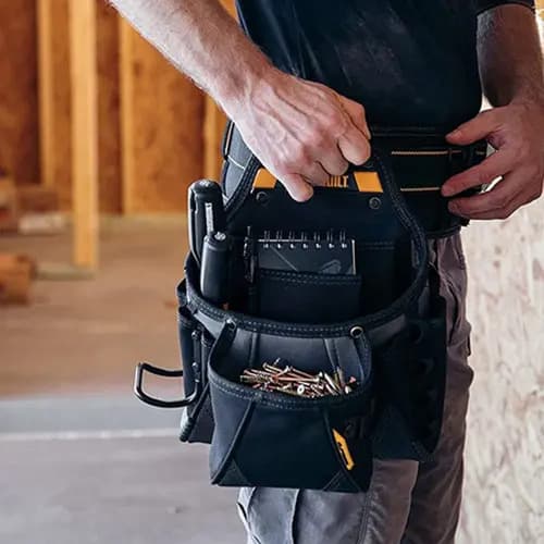 Bolso Portaherramientas 2 Bolsillos Toughbuilt Tb-ct-01 Color Negro