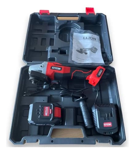 Amoladora Inalambrica Equus 7601 Brushless 20v 1 Batería 4.0 Rojo