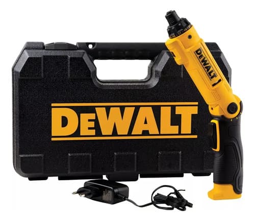 Kit Atornillador Pivot Dw 8v+45 + Puntas + Adaptador Maleta Amarillo 50hz/60hz