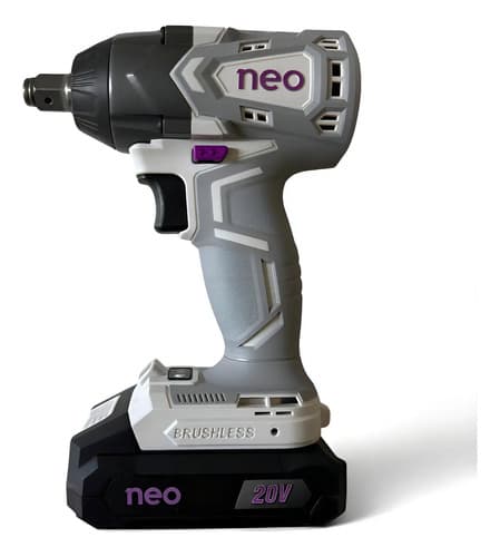 Llave De Impacto 1/2 A Bateria Neo 20v 420n/m 2ah Li1042-20 Color Gris Y Violeta Frecuencia 50 Hz 60 Hz Gris Violeta