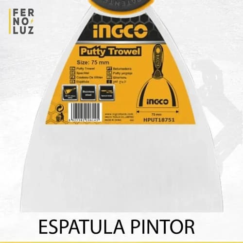 Rasqueta Ingco 75mm Yesero Durlock Espatula Pintor