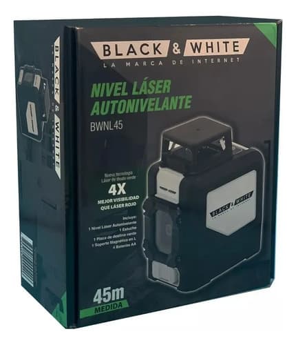 Nivel Láser Autonivelante Diodo Verde 45m + Tripode 65cm